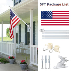 LAKEROD embroidered US flag 3x5 fabric crafted for outdoor durability