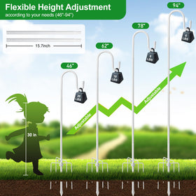 LAKEROD Height Adjustable 78in without tools for easy, adaptable setups