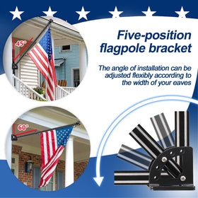 LAKEROD porch, yard, or boat mounting keeps flags prominently displayed.