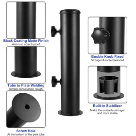 Lalafancy PVC sleeve close-up—adjustable fit for 32mm to 48mm poles.