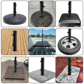 Lalafancy umbrella tube close-up—corrosion-resistant steel for long-lasting durability.