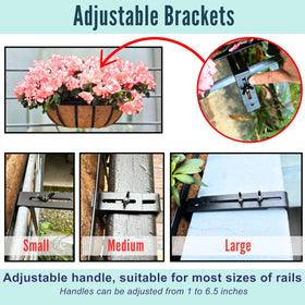 Lalagreen adjustable brackets support flexible railing heights for planter placement