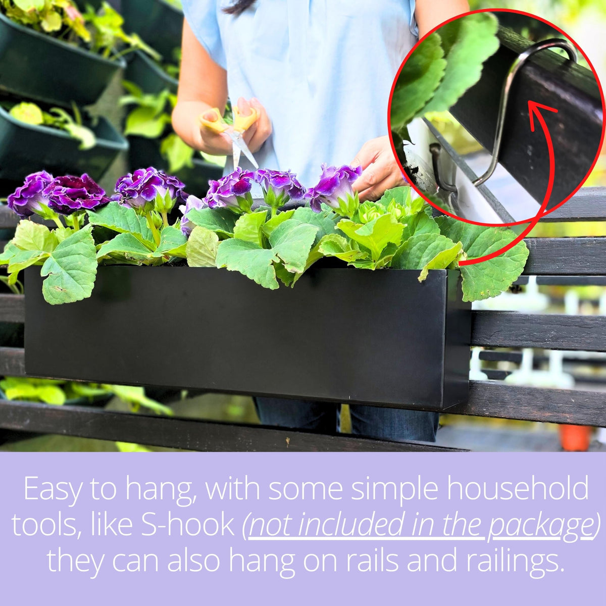 LaLaGreen balcony deck container planter adds instant outdoor charm.