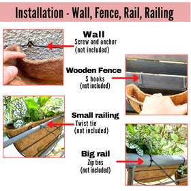 LaLaGreen coco coir liner inside for drainage and air flow.