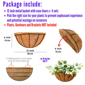 LáLáGreen coco liner wall planter highlighting breathable root space.