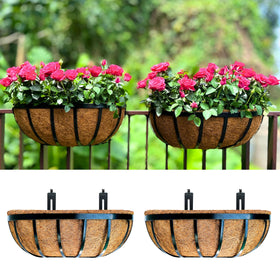Lalagreen deck railing planter with 16-inch brackets for easy vertical gardens