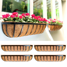 LaLaGreen deck railing planter box, 36 inch, front view, ample planting space.