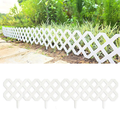 LáLáGreen garden edging border in white defines beds and protects soil.
