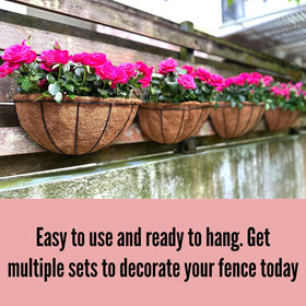 LaLaGreen planter hung on wall and fence for easy outdoor setup.