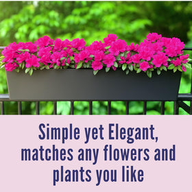 LáLáGreen hanging planter on a rail for space-saving balcony gardening.