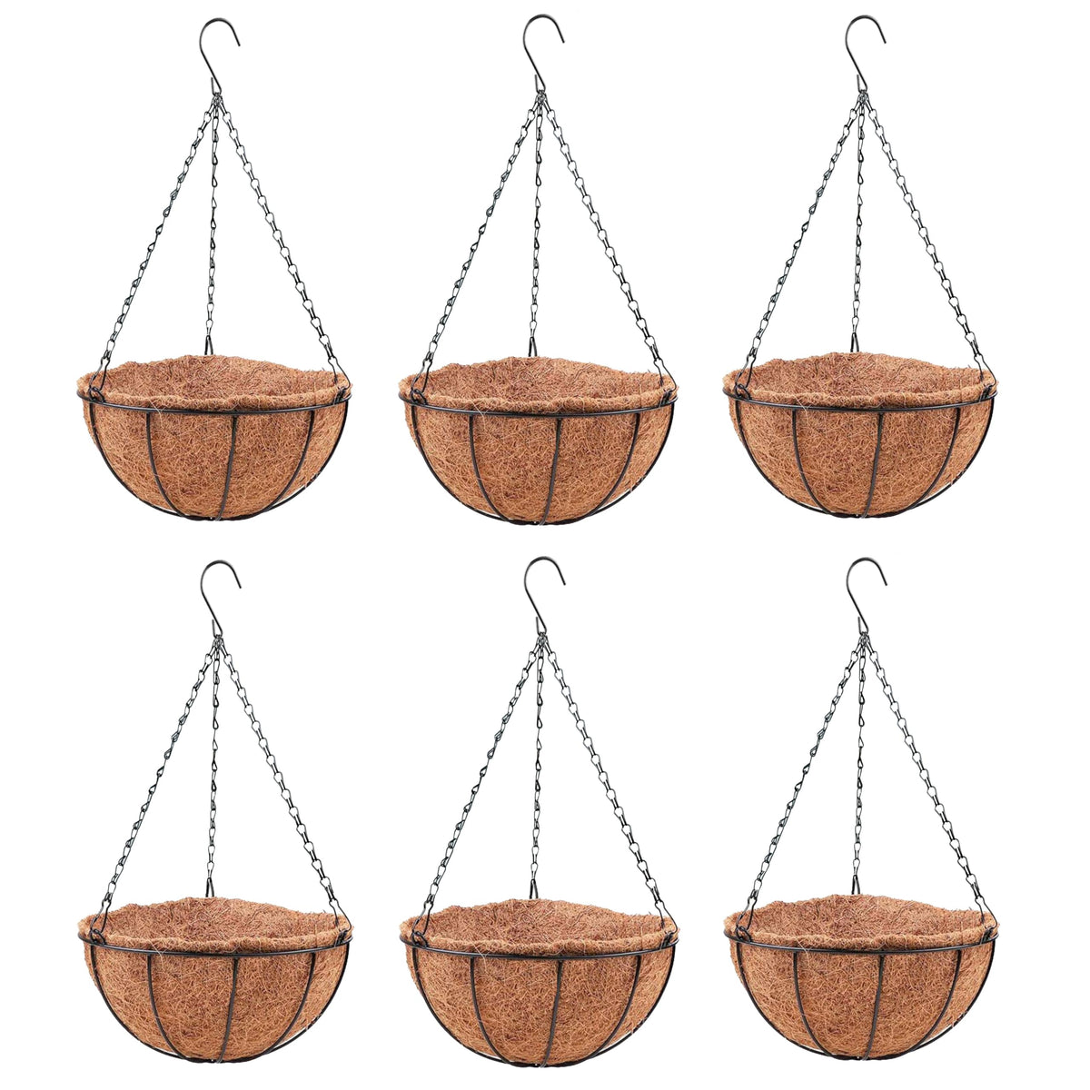 LáLáGreen 12-inch hanging planter with coco liner for versatile plant displays