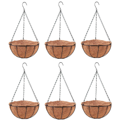 LáLáGreen 12-inch hanging planter with coco liner for versatile plant displays