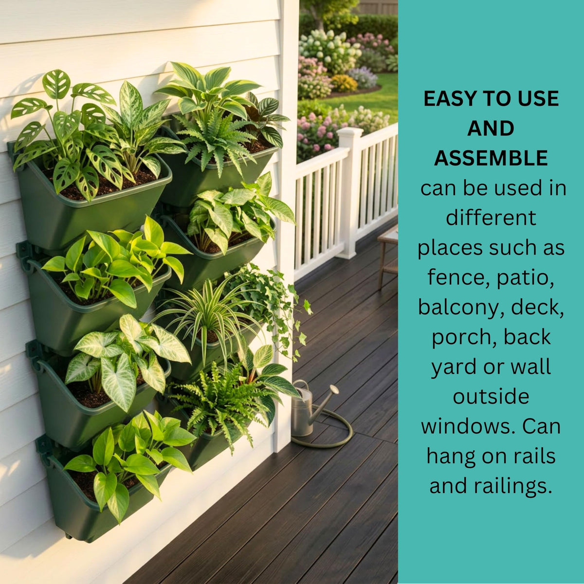 LáLáGreen planters ideal for herbs and flowers in compact vertical garden