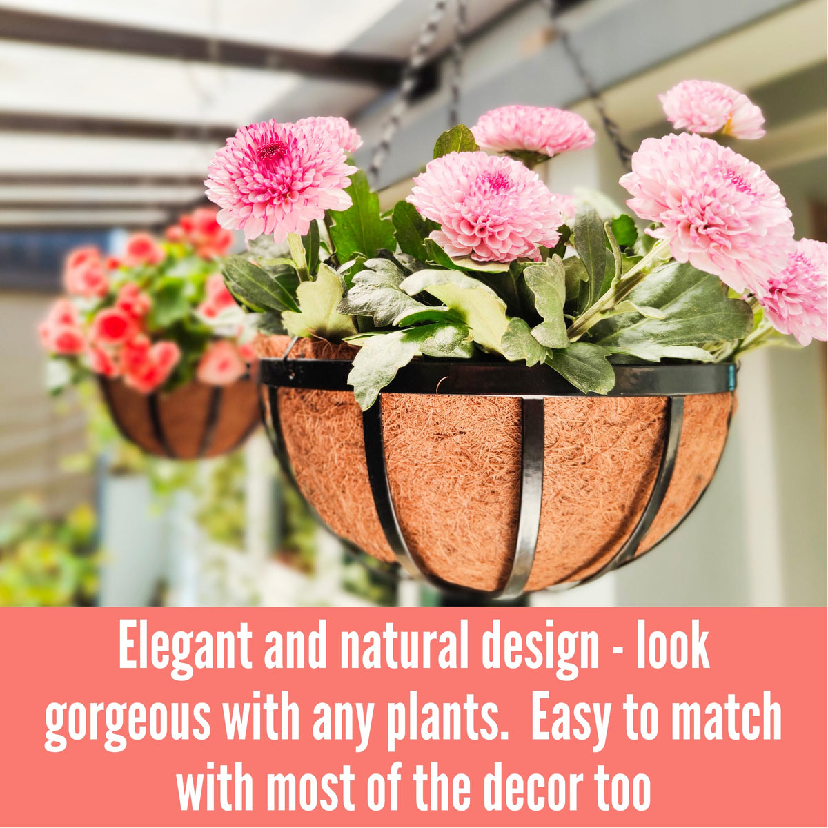 LáLáGreen indoor-outdoor hanging-plant suitable for real or artificial greenery.