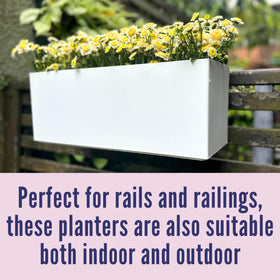 LaLaGreen minimalist white planter adds rustic charm to patios.