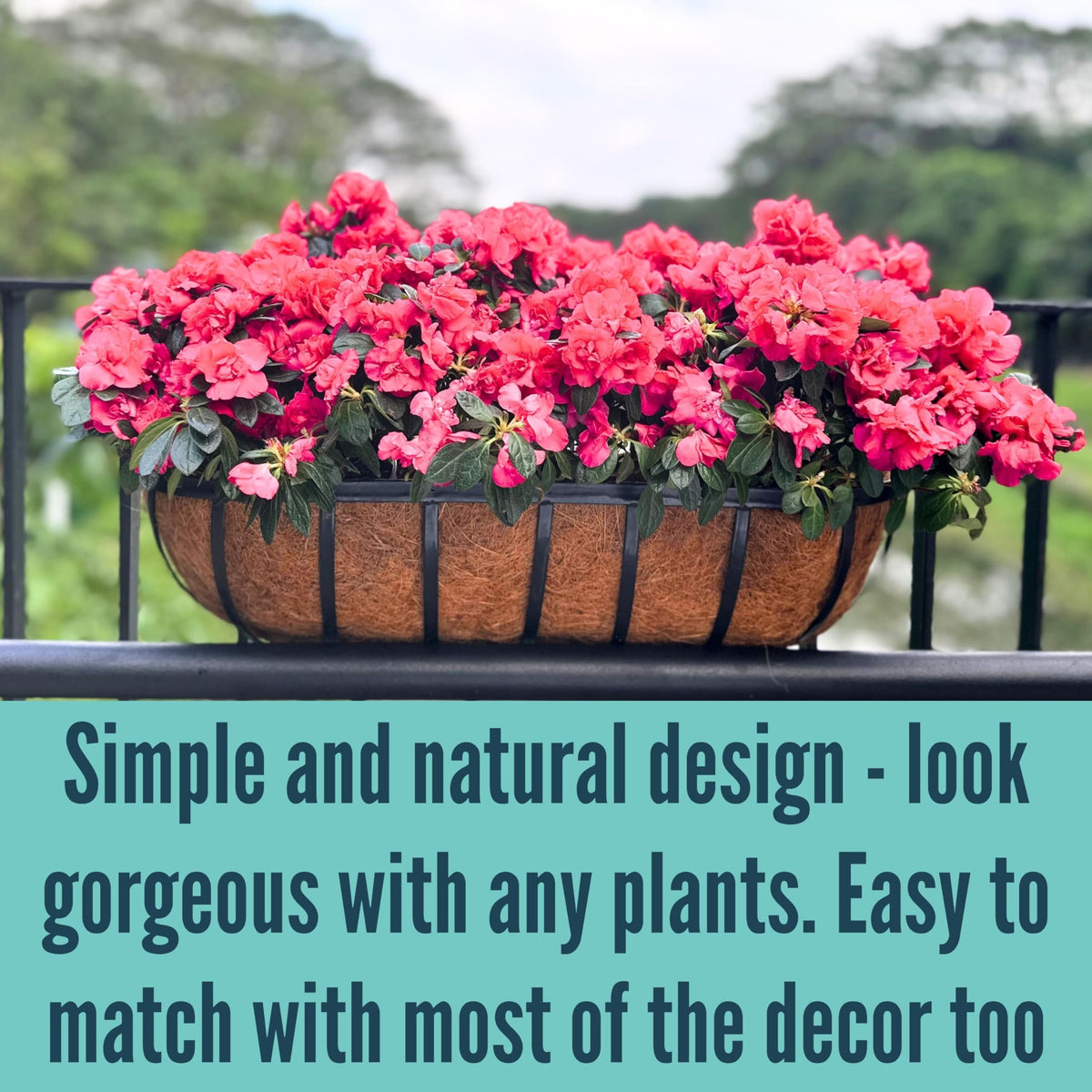 LaLaGreen porch balcony planter, rustic decorative style for outdoor spaces.