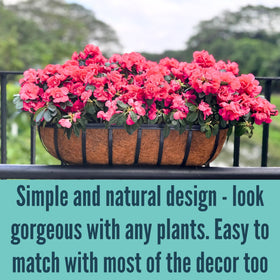 Porch railing setup featuring LáLáGreen planter as rustic décor.