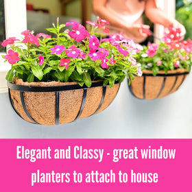 LáLáGreen balcony planter box, large capacity for flowers and herbs.