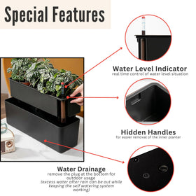 LáLáGreen self-watering reservoir keeps soil evenly moist between waterings.