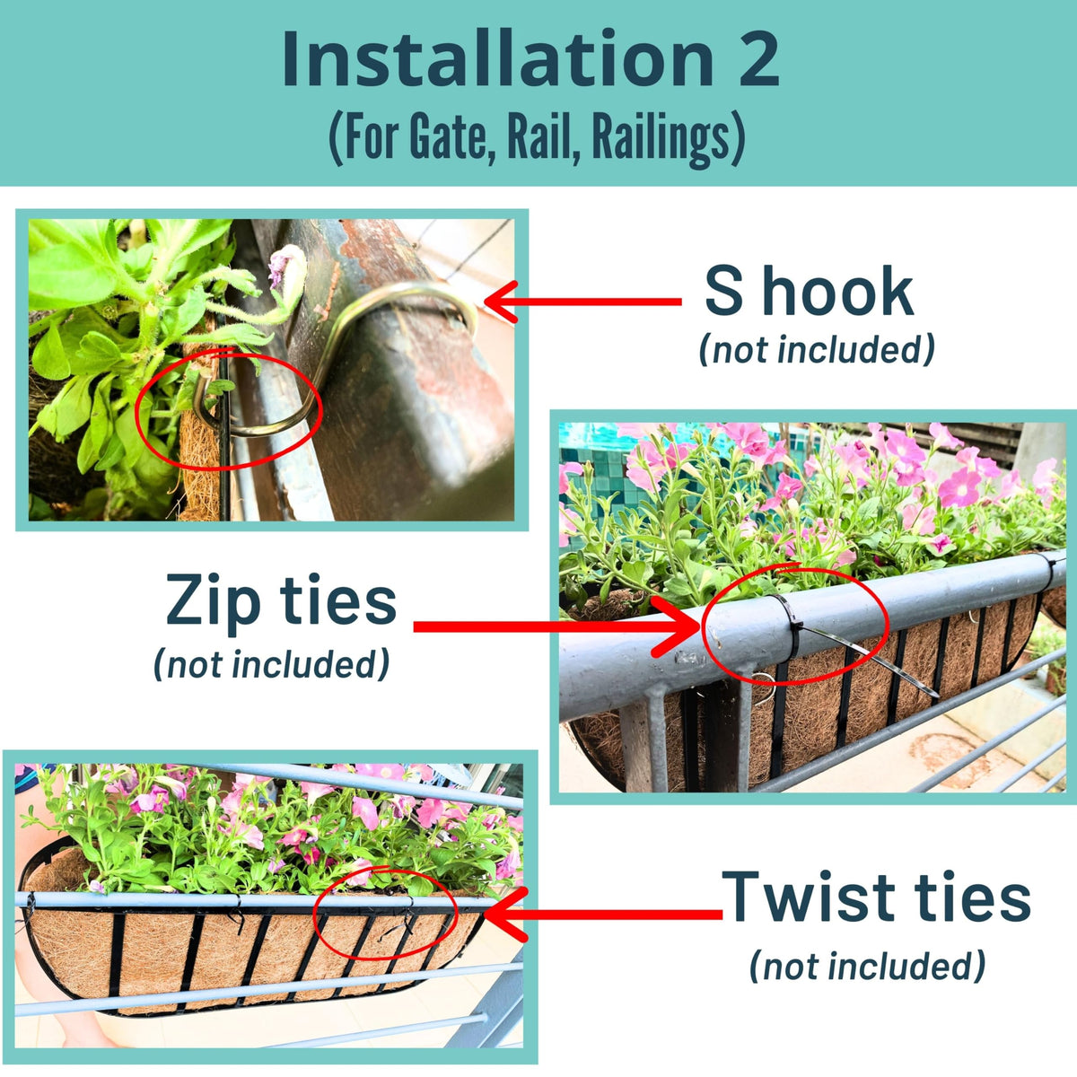 Wall-mounted window box planter by LáLáGreen ready for easy installation.