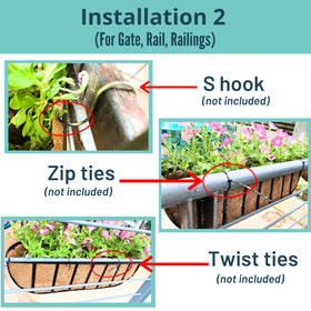 Wall-mounted window box planter by LáLáGreen ready for easy installation.