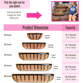 LáLáGreen window flower box with coco liner for better drainage.