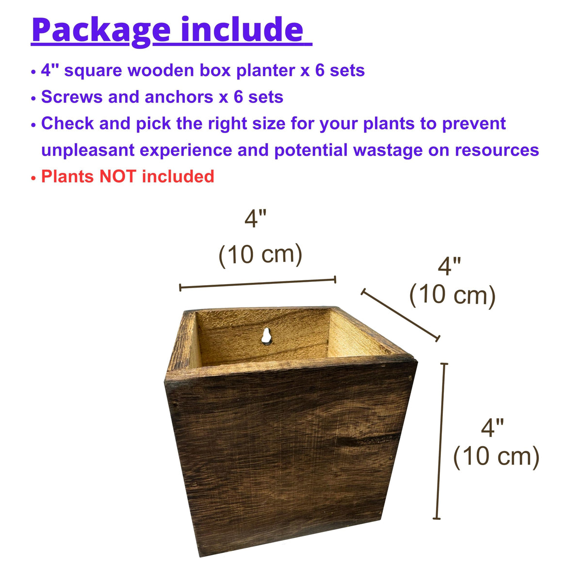 LáLáGreen wall-mounted 4x4-inch planter box for space-saving vertical gardens.