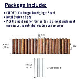 LáLáGreen wooden fence panel 30x8 side view demonstrating flexible layout