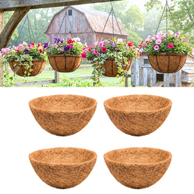 LáLáGreen 14-inch round coco liner for hanging baskets supports drainage and airflow.