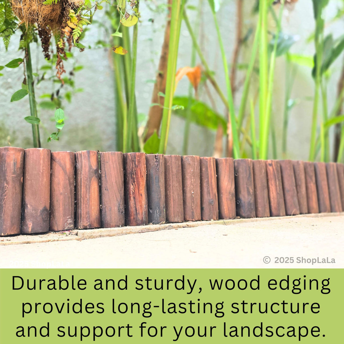 LaLaGreen curved edge border design suits flower beds and paths.