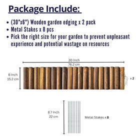 LaLaGreen garden border metal stakes enable quick, secure installation.