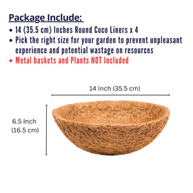 LáLáGreen hanging-basket liner in natural coco coir enhances aeration for healthy roots.