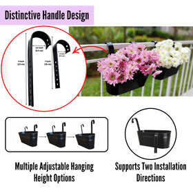 LáLáGreen durable metal fence planters with lightweight, reusable design.
