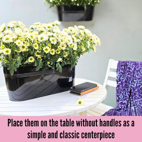LáLáGreen minimalist modern vintage planter adds chic balcony decor.