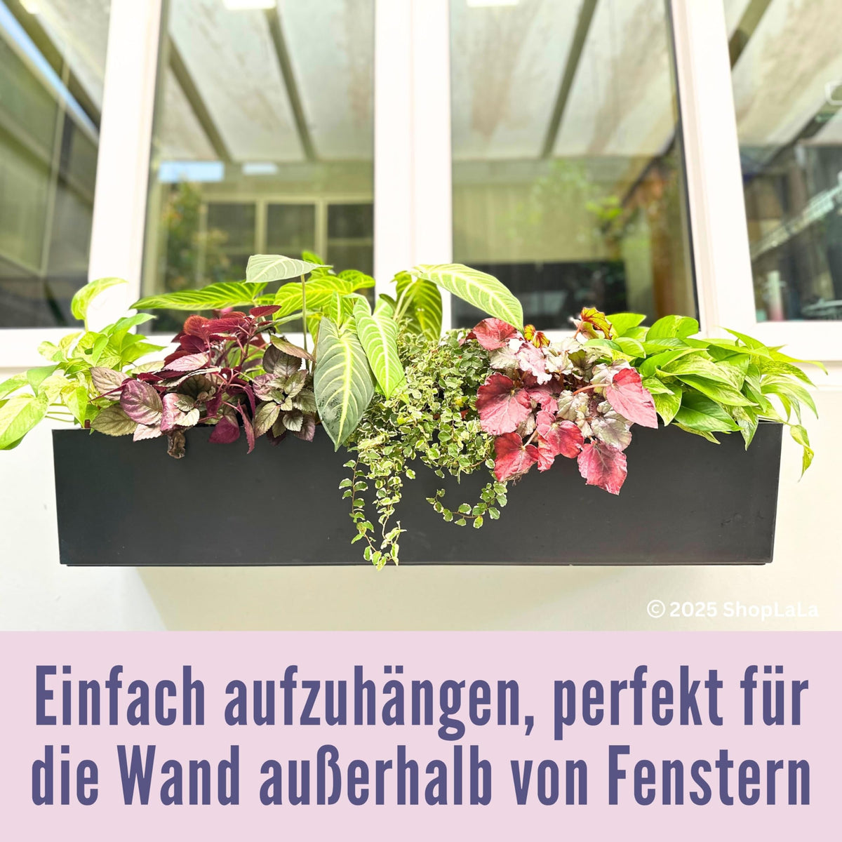 LáLáGreen 40-inch black finish matches modern exterior spaces