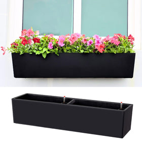 LáLáGreen 40-inch outer planter in black for vertical wall gardens