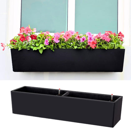 LáLáGreen 40-inch outer planter in black for vertical wall gardens