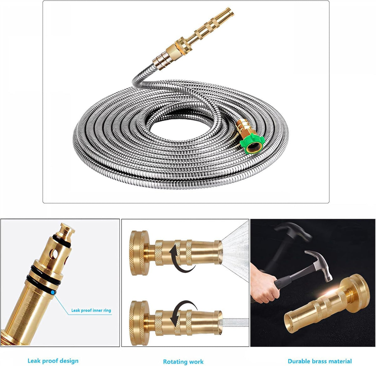 LAMEDLPT 3/8-inch inner diameter fits standard taps for quick attachment.