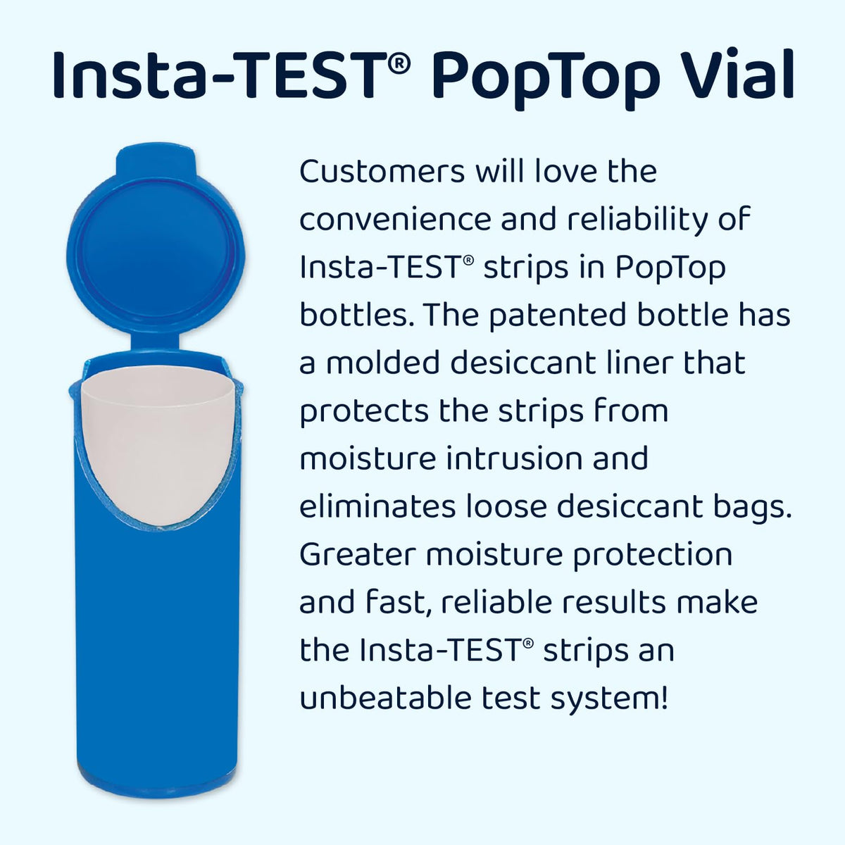 LaMotte Insta-Test Pro 600 Plus bottle holds 100 strips for quick testing