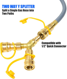 Lamudo quick-connect inlet and outlet for fast, tool-free outdoor connections.
