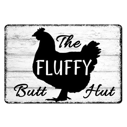 Lamvao chicken coop sign 8x12 inch on metal tin for barn decor and easy wall hanging.