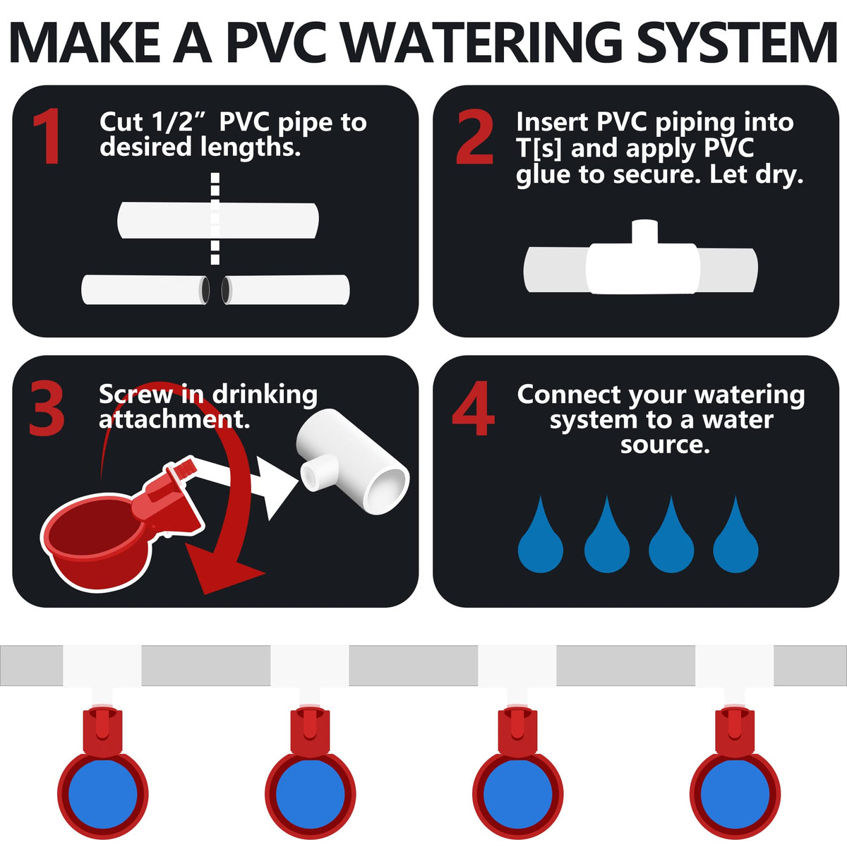 LANARP leak proof water cups with rubber washer for reliable water supply