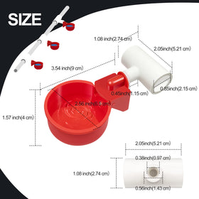 LANARP 1/2 inch PVC tee fittings enabling easy coop water line setup