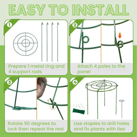 Lancisism easy-assembly legs fasten to ring for adjustable height