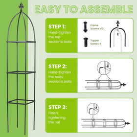 Lancisism lightweight and portable trellis for easy repositioning.