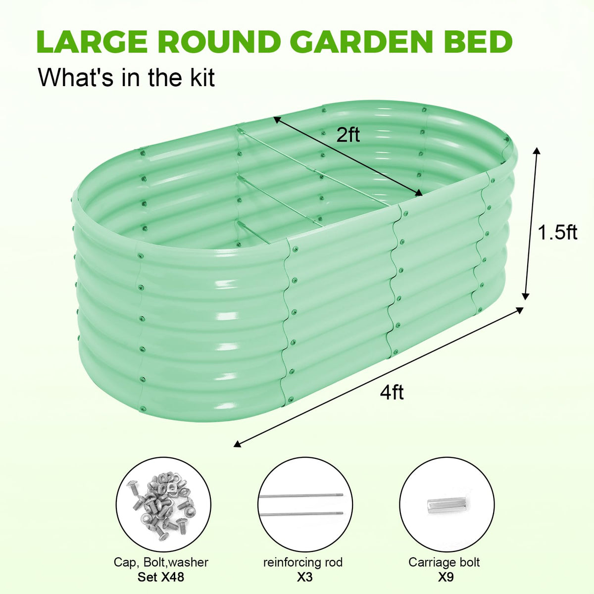 Land Guard galvanized bed side view shows durable outdoor construction