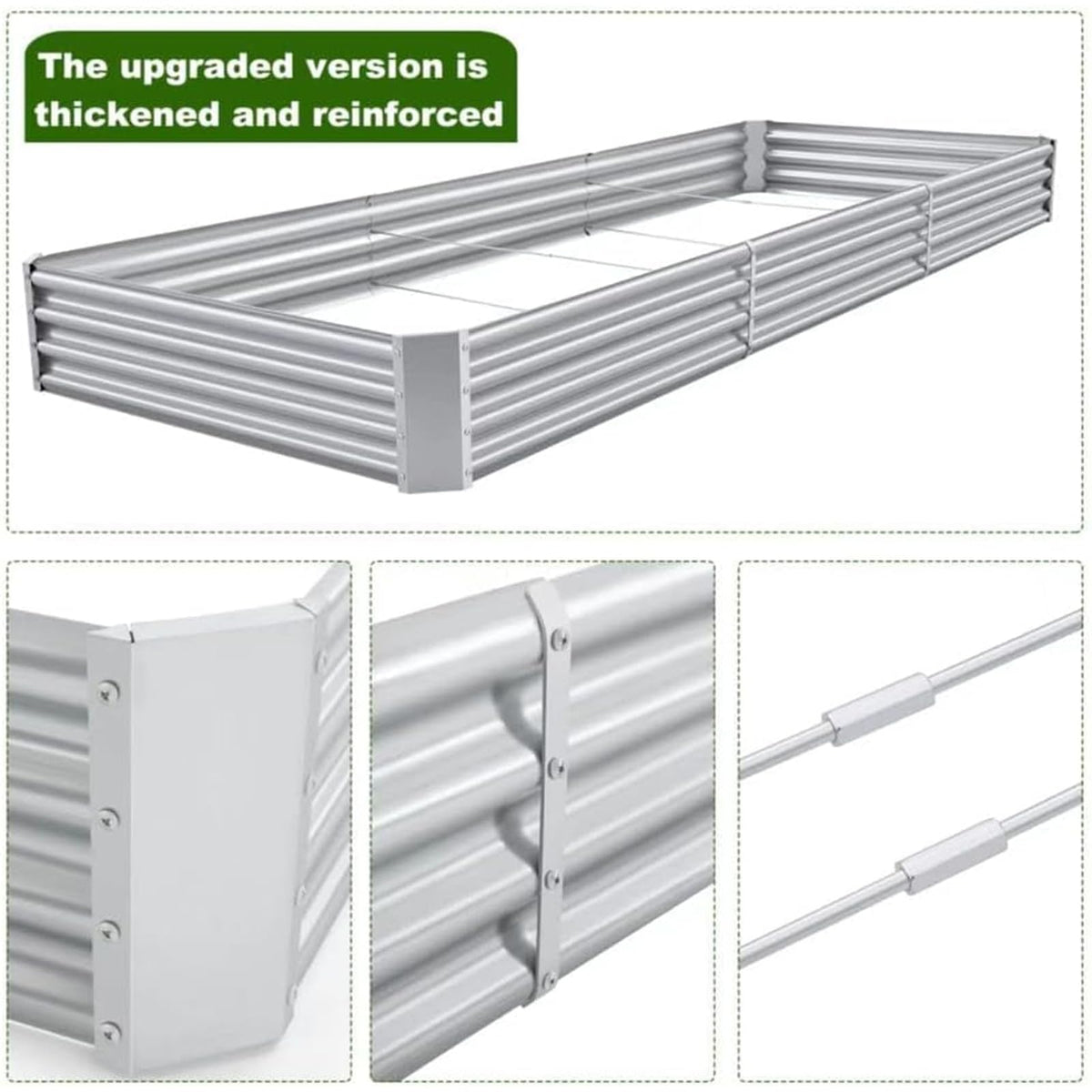 Land Guard two-pack sturdy frame design for durable outdoor vegetable beds.
