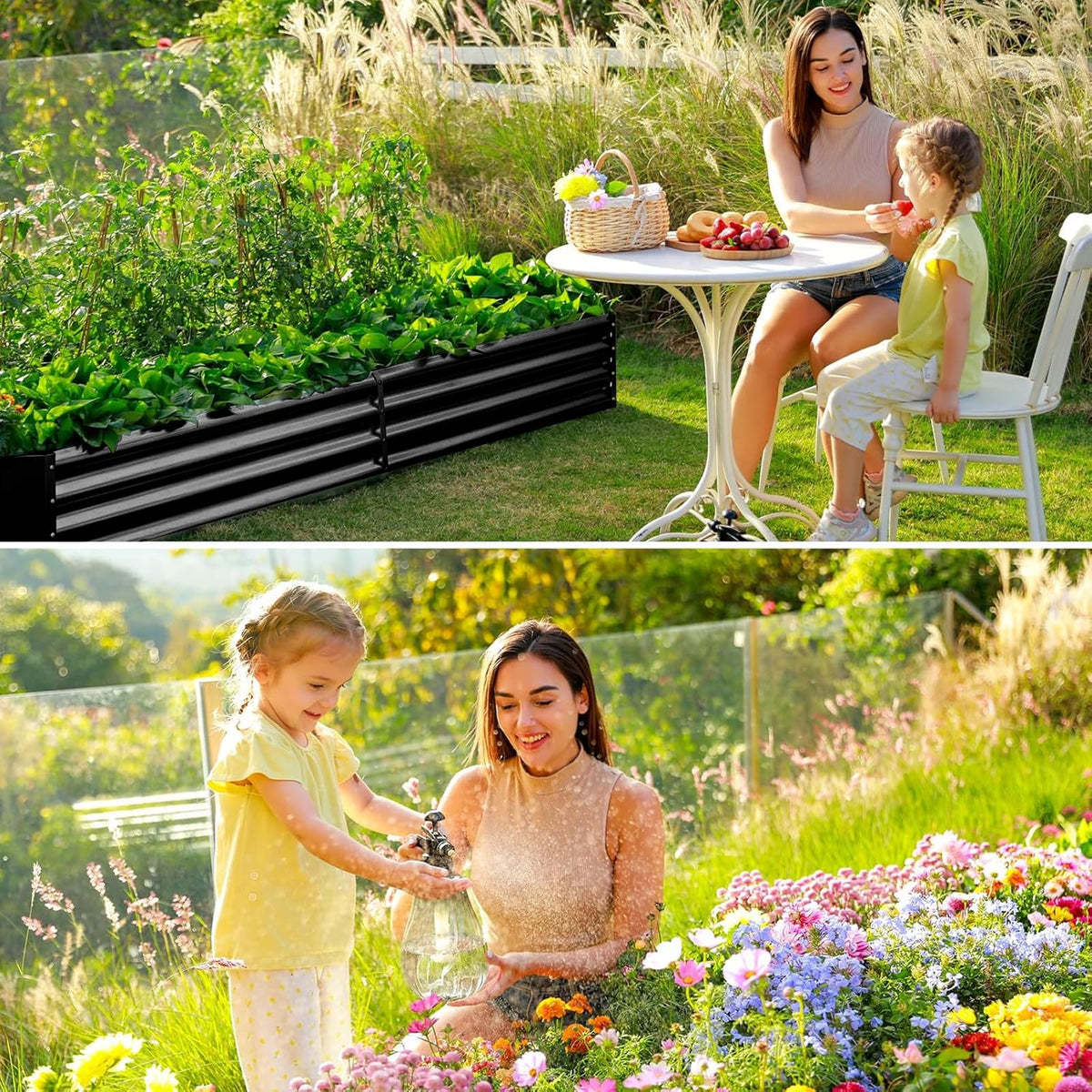 Land Guard gray galvanized beds complement any yard while supporting healthy planting.