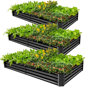 Land Guard 3-Pack raised bed assembly demonstrates easy setup for DIY gardening.