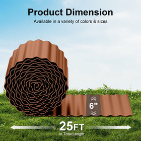 Land Guard 6x25 garden edging profile showing precise millimeter accuracy for a neat line